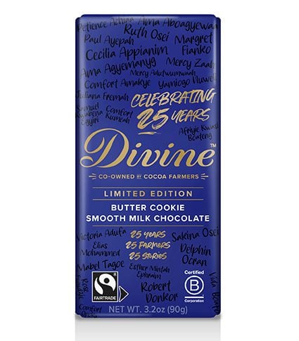 Celebrating 25 Years of Divine Chocolate with a Birthday Bar